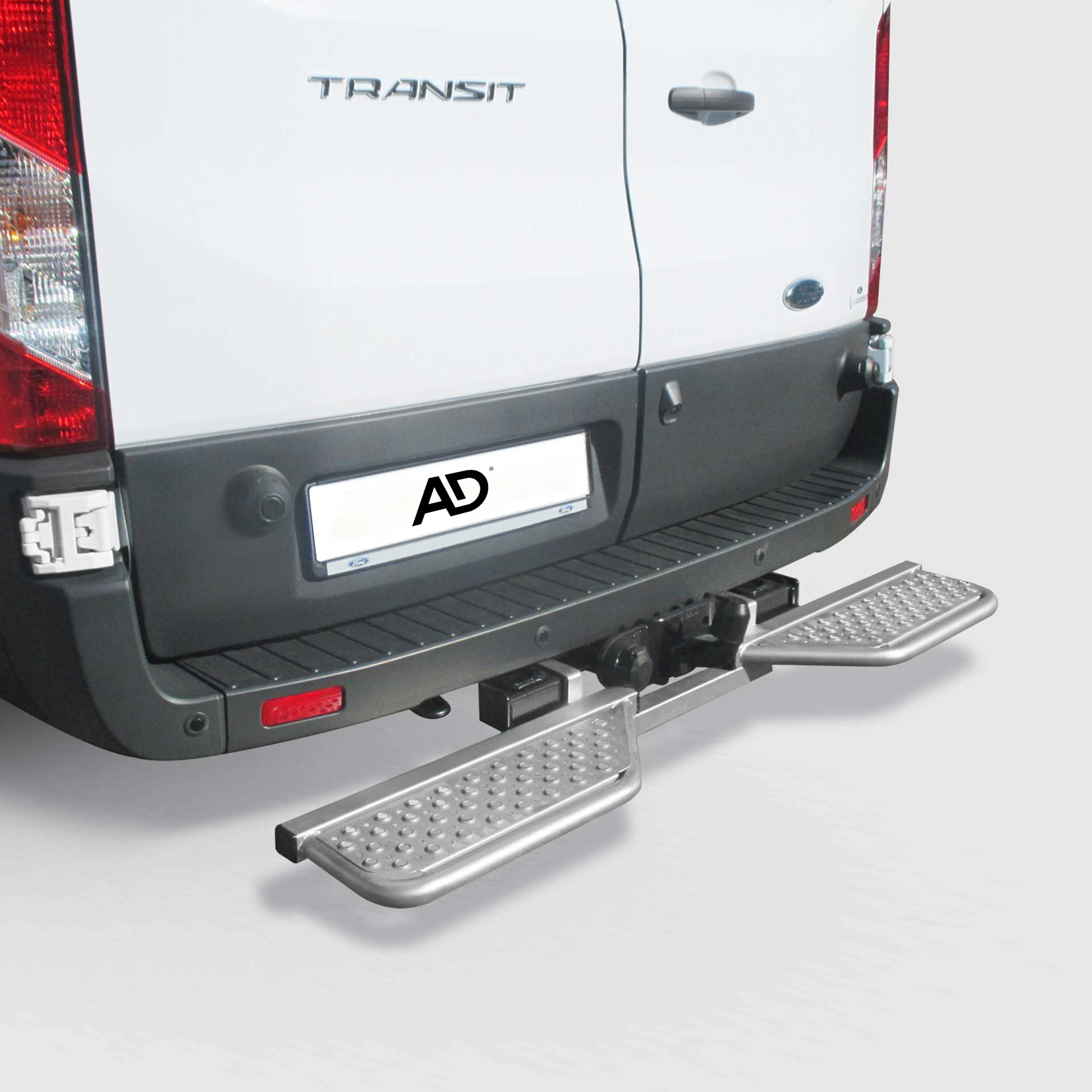 Serie HER | Hecktrittstufe aus Edelstahl für AHK (Bosal), geteilt - Transit 2014-