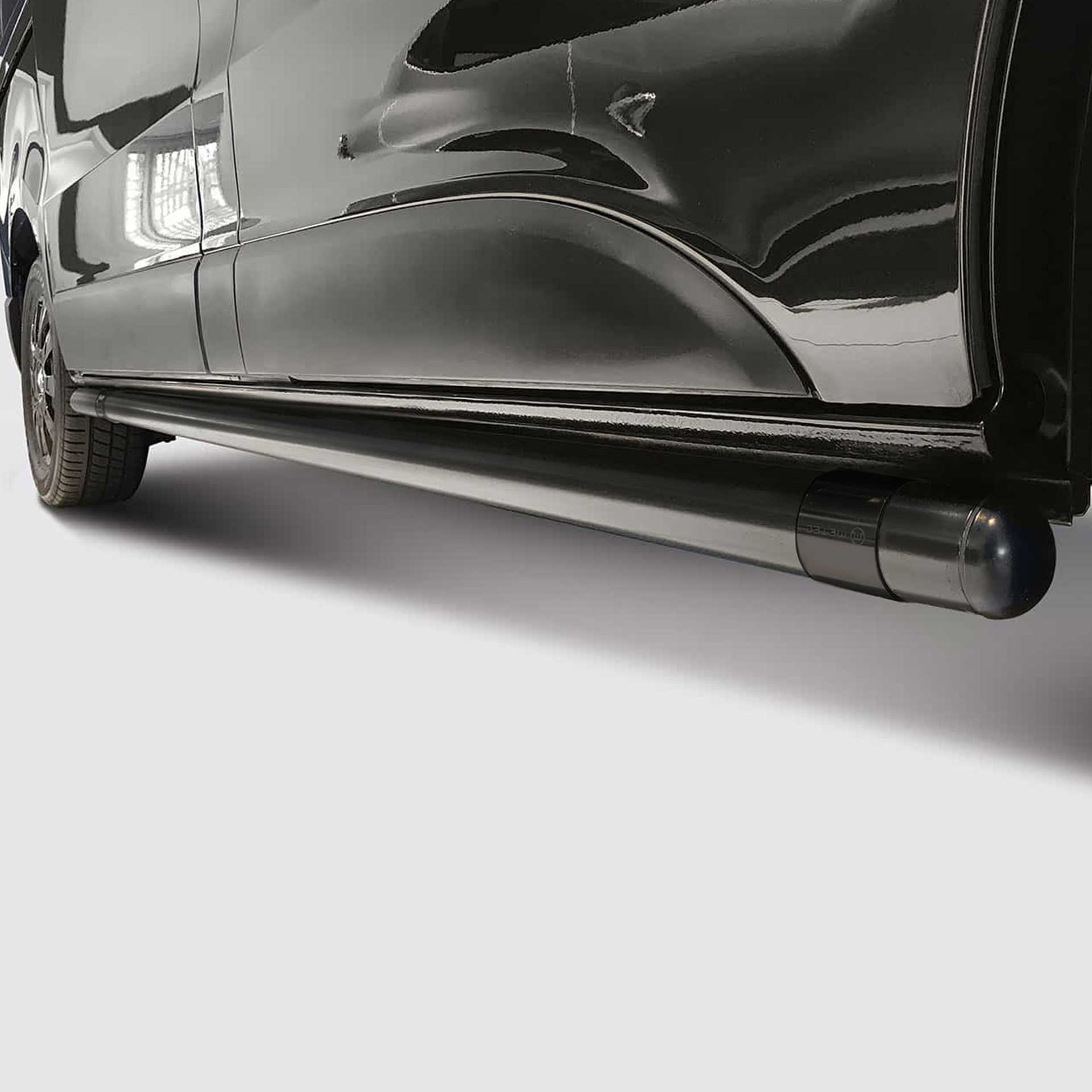 Serie Protec | Schwellerrohre Edelstahl - Custom V710 / New Transporter ab 24 - schwarz lackiert