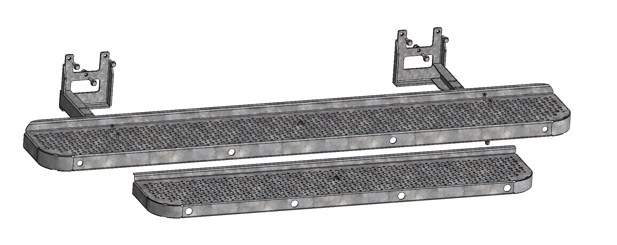 Serie HTF | Hecktrittstufe aus Stahl feuerverzinkt, 1400mm - Ducato/Jumper/Boxer 2006-