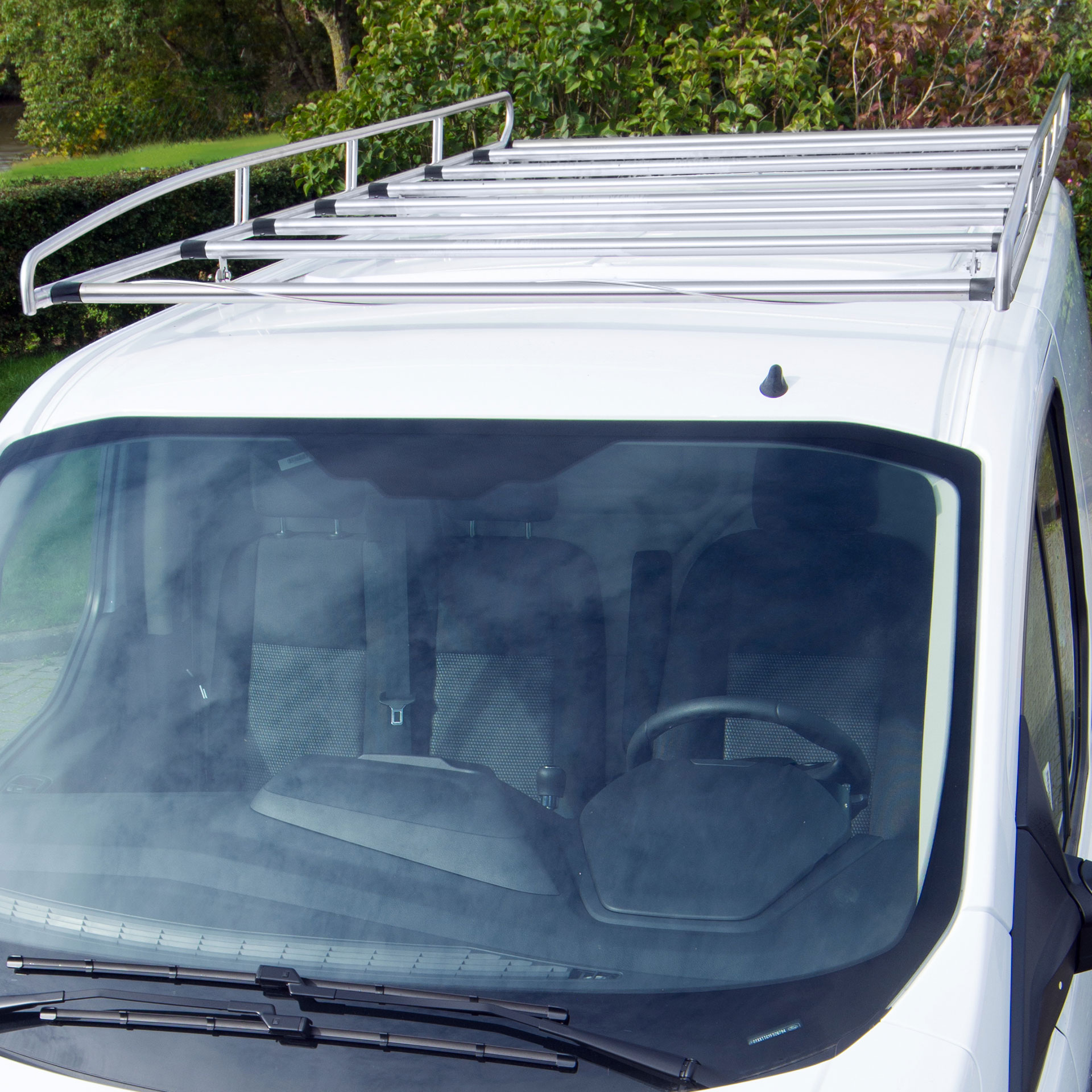 Dachträger für Ford Custom, Connect, Transit, Mercedes Sprinter, Opel Vivaro, Movano, Opel Combo, Fiat Ducato, Doblo, Iveco Daily, more. Serie CVA Dachgepäckträger aus Edelstahl mit Scruton Spirale von AlphaDynamik