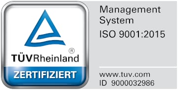 Unsere Investition in Qualität: Wir sind gemäß ISO 9001 zertifiziert.