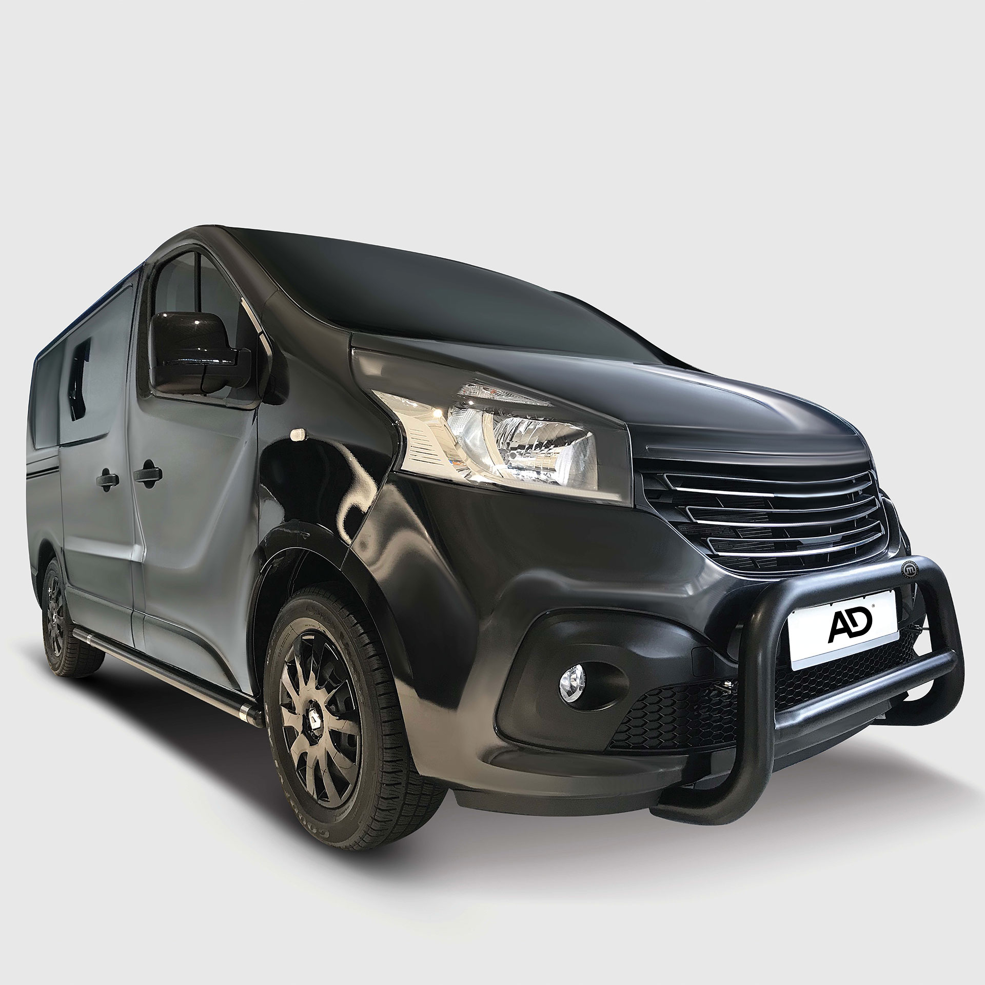 Serie Eurobar | Frontbügel aus Edelstahl, Schwarz - T6.1 2015- (für 2019 Facelift) Serie Eurobar | Frontbügel aus Edelstahl, Schwarz - T6.1 2015- (für 2019 Facelift)